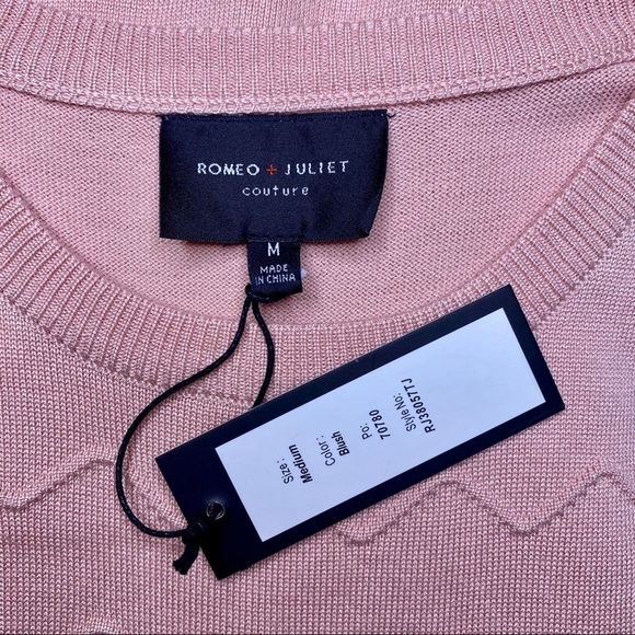 Romeo and Juliet Couture Pink Knit Fit & Flare Sweater Dress Nwt - Picture 10 of 11